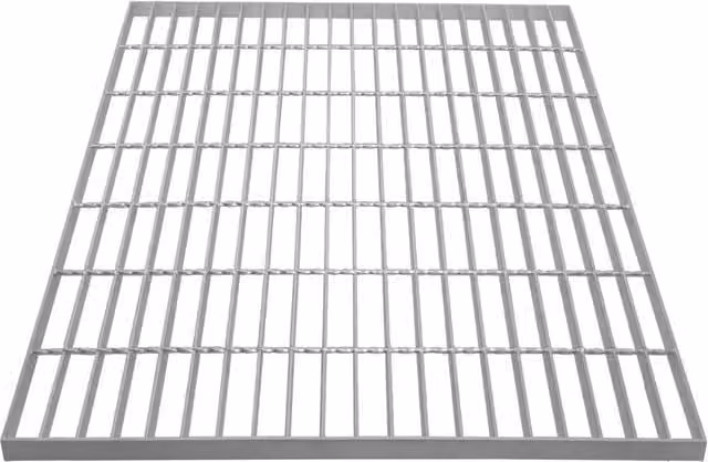 Monstershop Galvanised Grating in Silver, W/D/H: 70 x 70 x 7 cm – 1