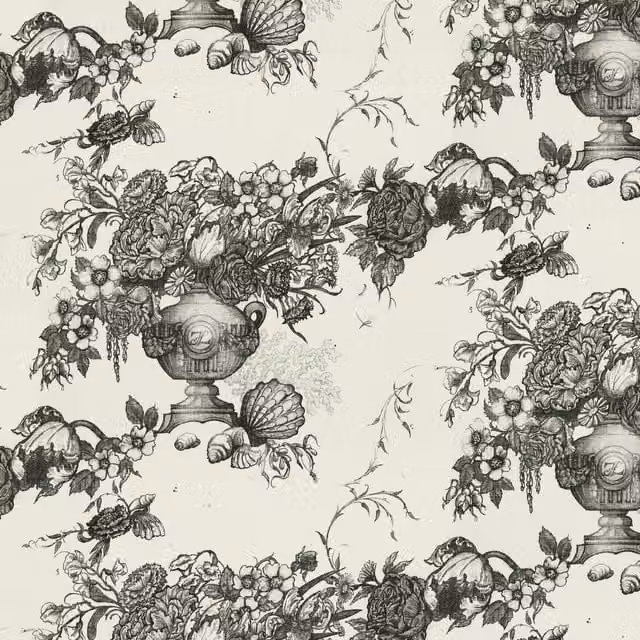 HOUSE Llewelyn-Bowen Vacannes Fabric Mortar in Ivory