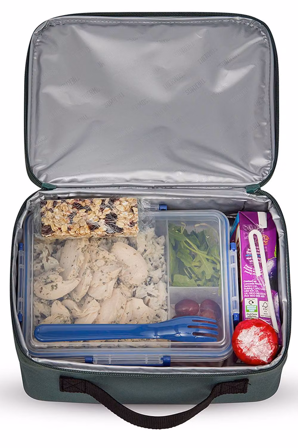 Thermos Radiance 4L Insulated Lunch Bag in Green with Leakproof Lining and Clip Closure – 4