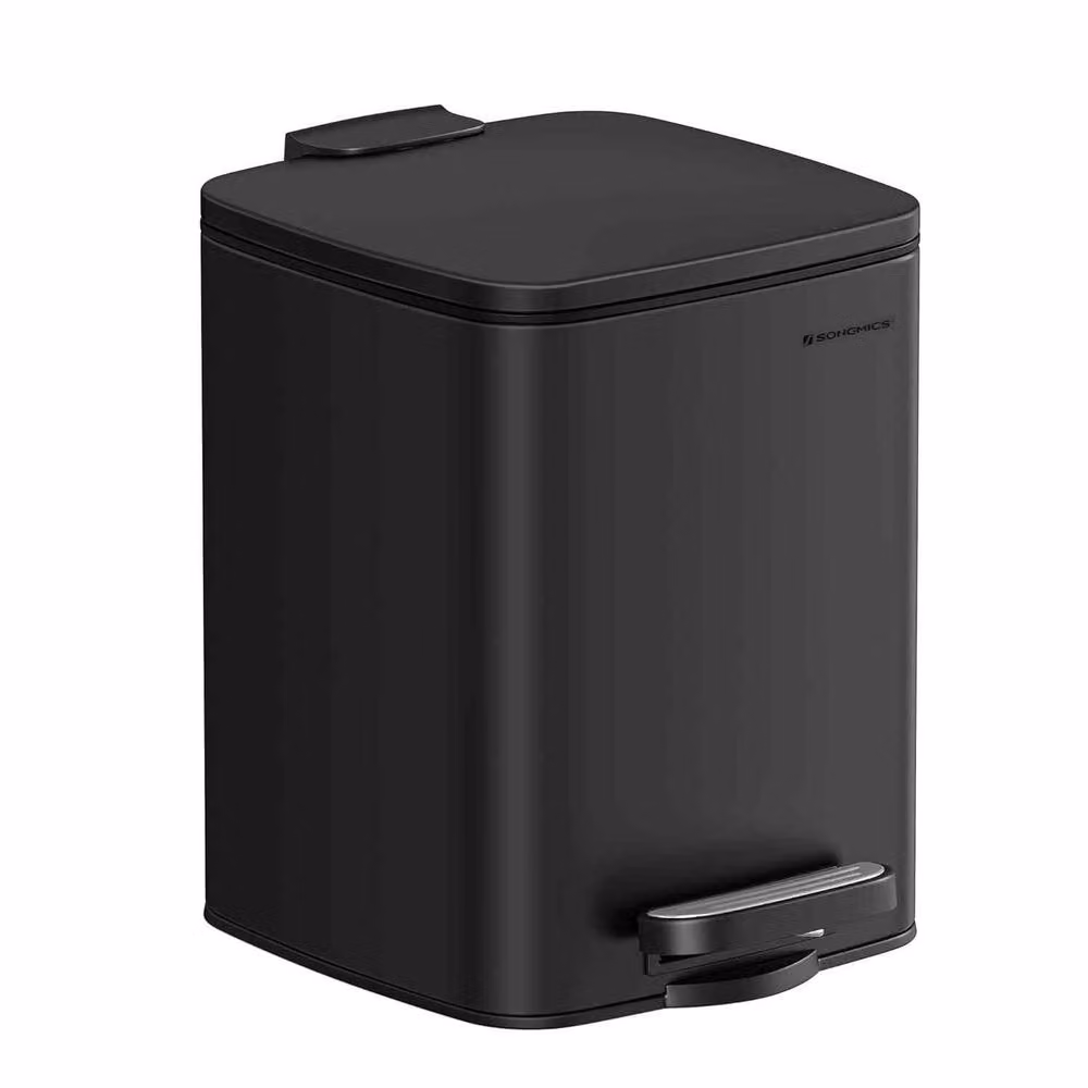 The Bazaarist Steel Kitchen Pedal Bin with Soft Close and Removable Inner Bucket, Black – 2