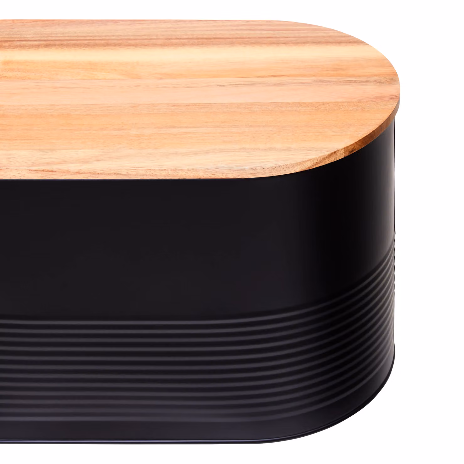 Orsina Alton Black Airtight Bread Bin with Wood Cutting Board Lid – 3