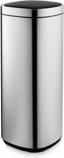 Swan 50L Square Sensor Bin in Silver