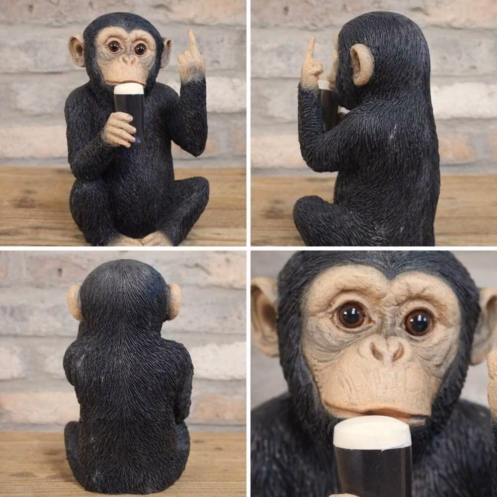 Gifts Direct 2 U McGuinness Monkey with Beer Black Novelty Figurine – 3