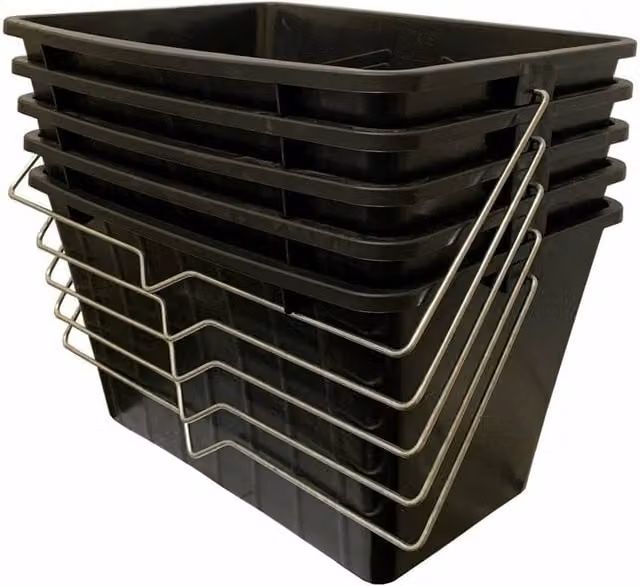 Havendro Large Black Plastic Paint Scuttle and Decorators Bucket, 15L – 1