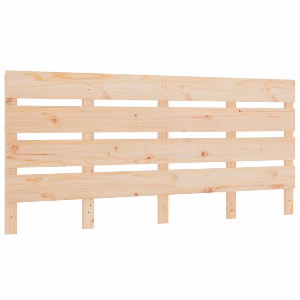 Berkfield Home Solid Pine Wood Headboard in Beige, W/D/H: 200 x 3 x 80 cm – 2
