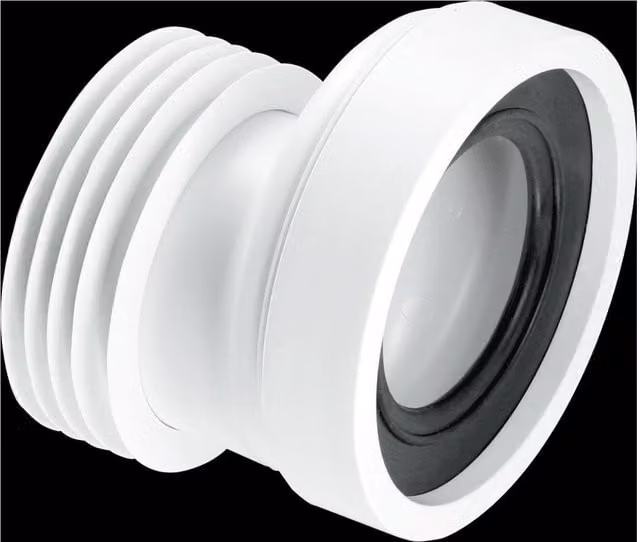 McAlpine White Plastic Offset Rigid WC Connector Pipe
