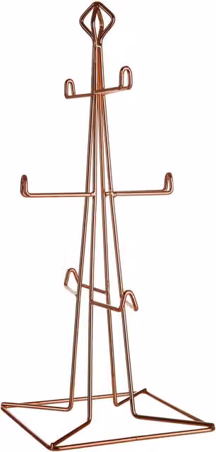Orsina Copper Finish 6 Mug Tree in Gold Metal