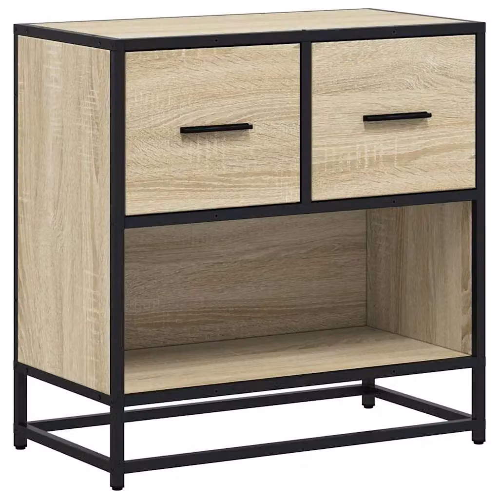 Berkfield Home Bedside Cabinet in Sonoma Oak Brown, W/D/H: 60 x 31 x 60 cm – 2