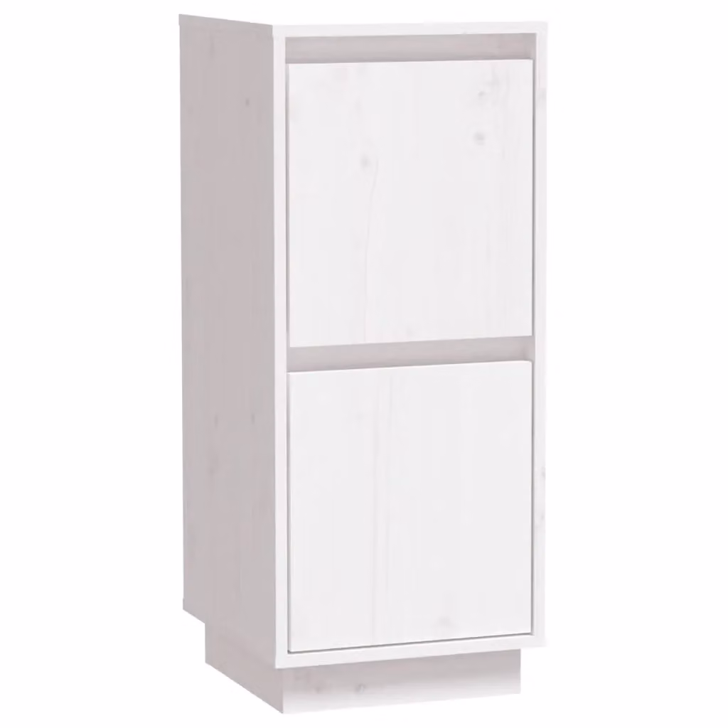 Berkfield Home Set of 2 White Solid Pine Wood Sideboards, W/D/H: 31.5 x 34 x 75 cm – 2