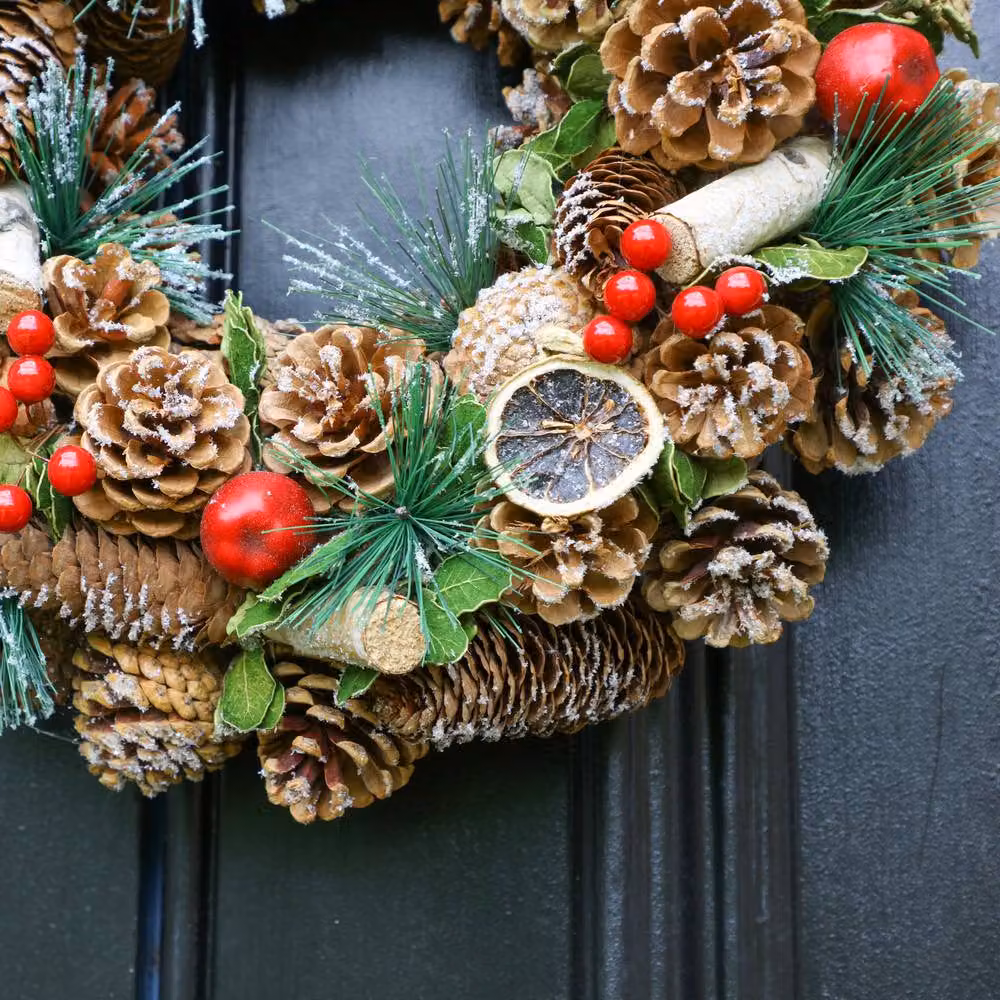 Dibor Citrus Spice Christmas Wreath in Green and Multicolour, Diameter: 38 cm – 3