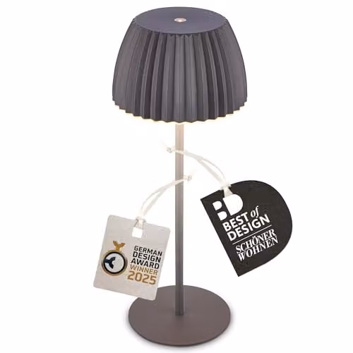 Briloner Riffle Rechargeable LED Table Lamp, Anthracite, H 36.5 x W 14.5 cm – 6