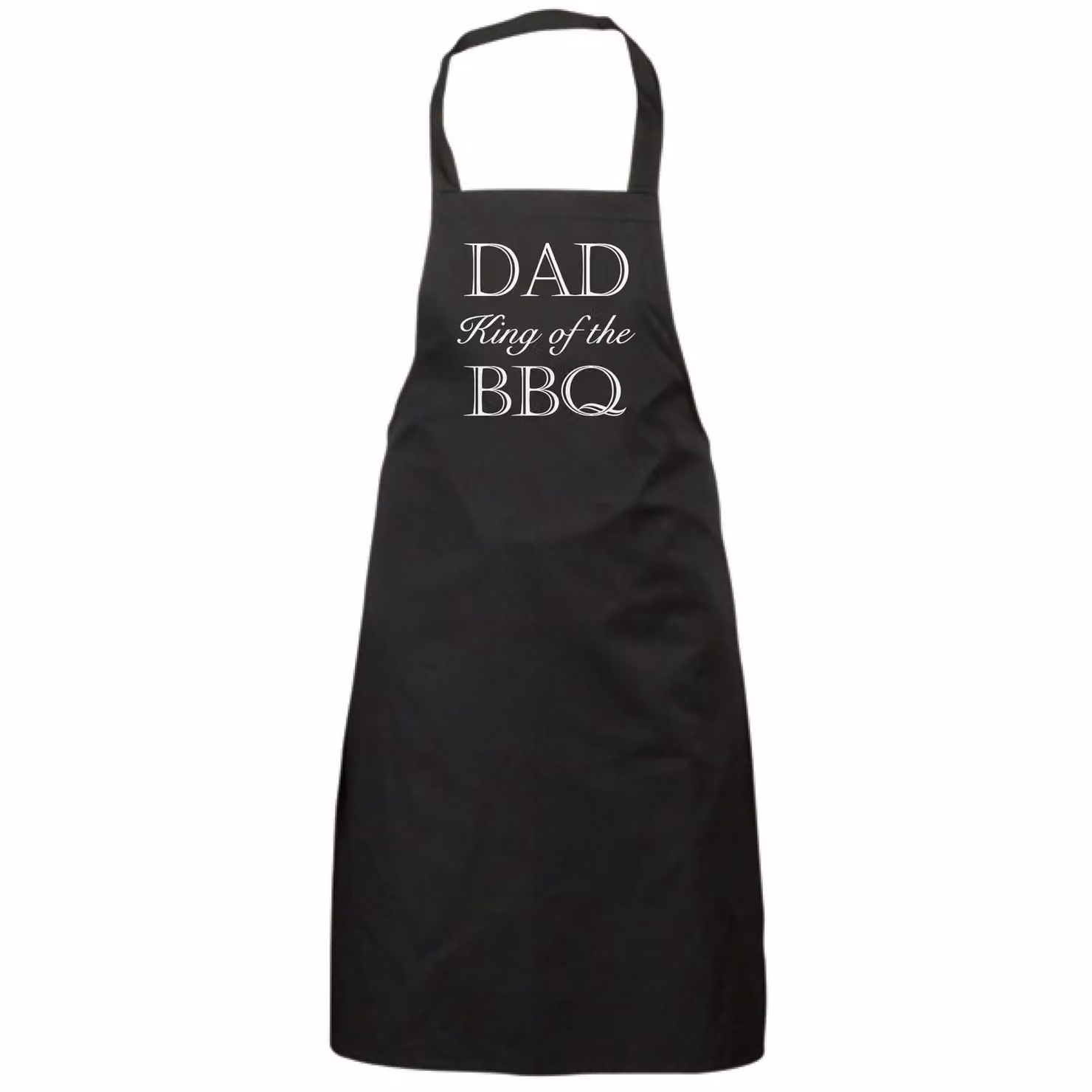 60 SECOND MAKEOVER Men's Dad King of the BBQ Apron in Black – 2