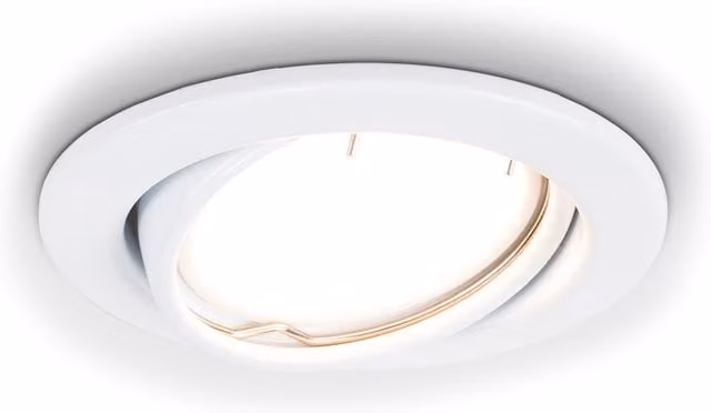 ValueLights Minimalist Tiltable LED Fire Rated Ceiling Downlight in White