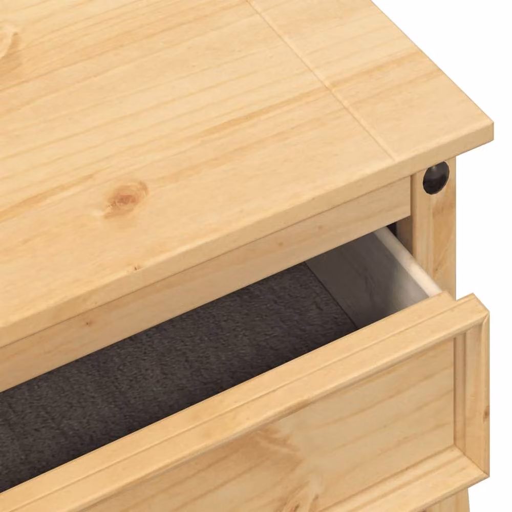 Berkfield Home Corona Console Table in Light Tan Solid Pine Wood, W/D/H: 73 x 35 x 73 cm – 2