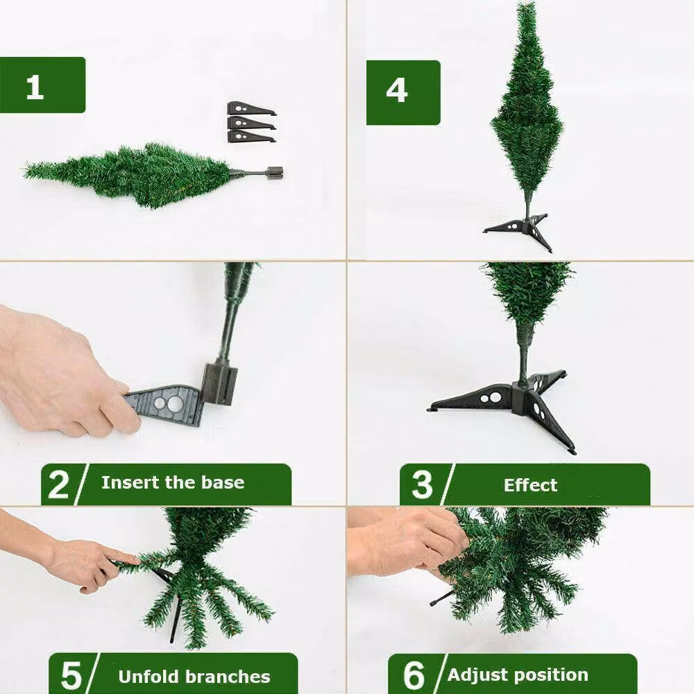 Shatchi 3ft Canadian Pine Green Christmas Tree with 120 Tips – 5