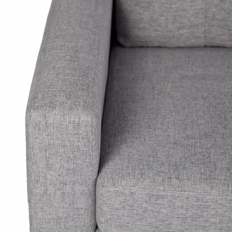 Home Garden Direct Pisa Small 3 Seater Corner Sofa with Reversible Chaise in Grey Soft Woven Fabric – 3
