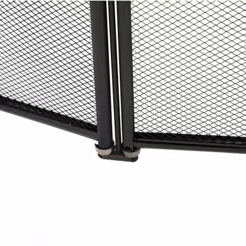 Oypla 4 Panel Fire Screen Spark Guard in Black – 4
