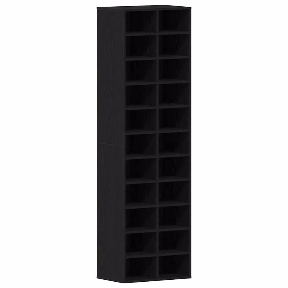 Berkfield Home Black Oak Shoe Cabinet W/D/H: 54 x 34 x 183 cm – 2