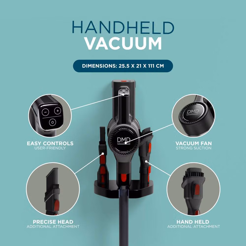 DMD Collective PowerPulse 3X Cordless Bagless Vacuum Cleaner with HEPA Filter, 550W, 45Kpa, Black – 2
