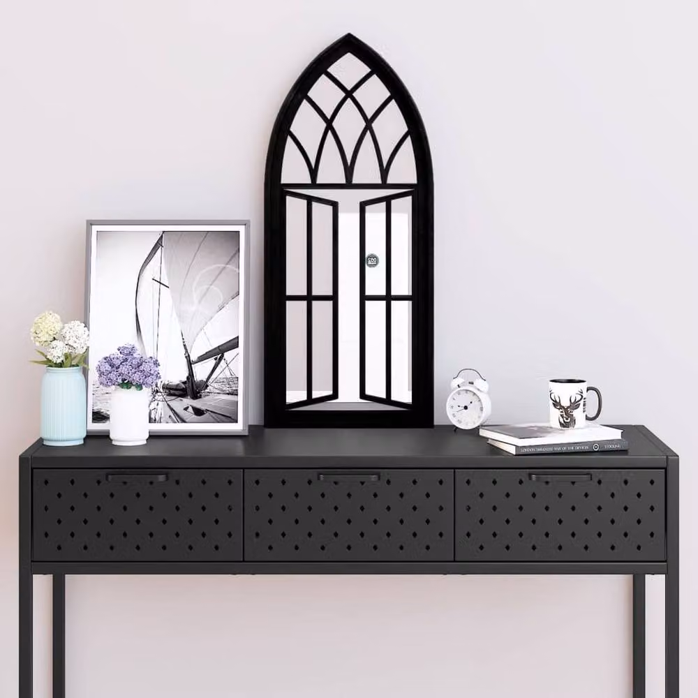 Berkfield Home Antique Black Metal Rectangular Wall Mirror W/H: 70 x 30 cm – 2