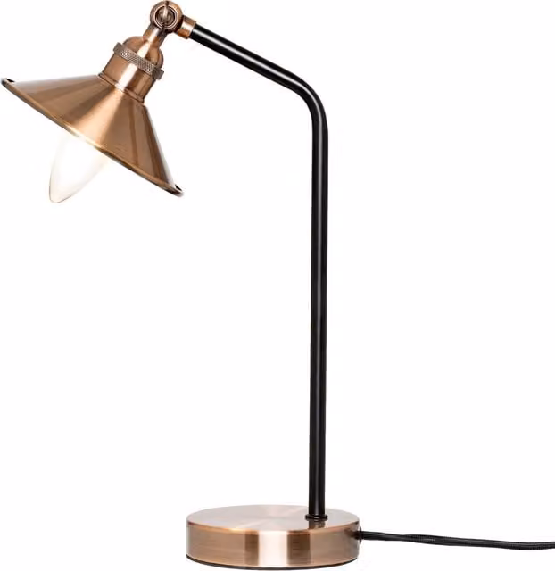 Litecraft Danica Industrial Table Lamp in Copper and Brass