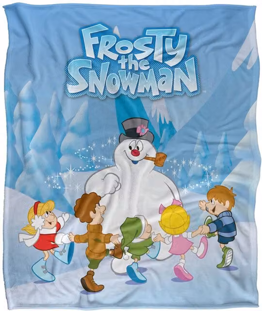 Warner Brothers Frosty The Snowman Silky Touch Super Soft Fluffy Throw Blanket in White, W/D: 152 x 127 cm – 1