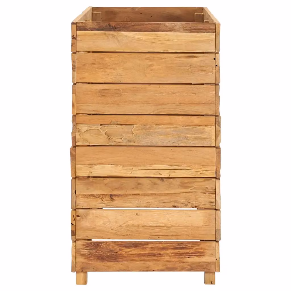 Berkfield Home Raised Bed in Brown Solid Wood and Steel, W/D/H: 100 x 40 x 72 cm – 2