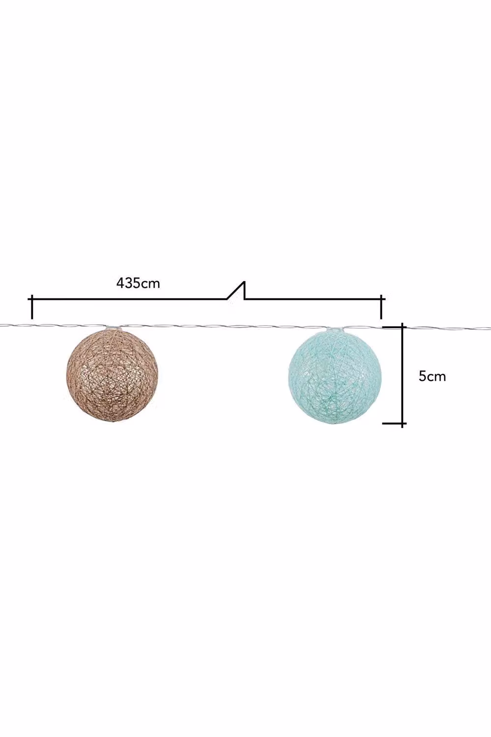 BHS Lighting Glow Pom Pom String Wall Light in Multicolour with Warm White Glow – 2