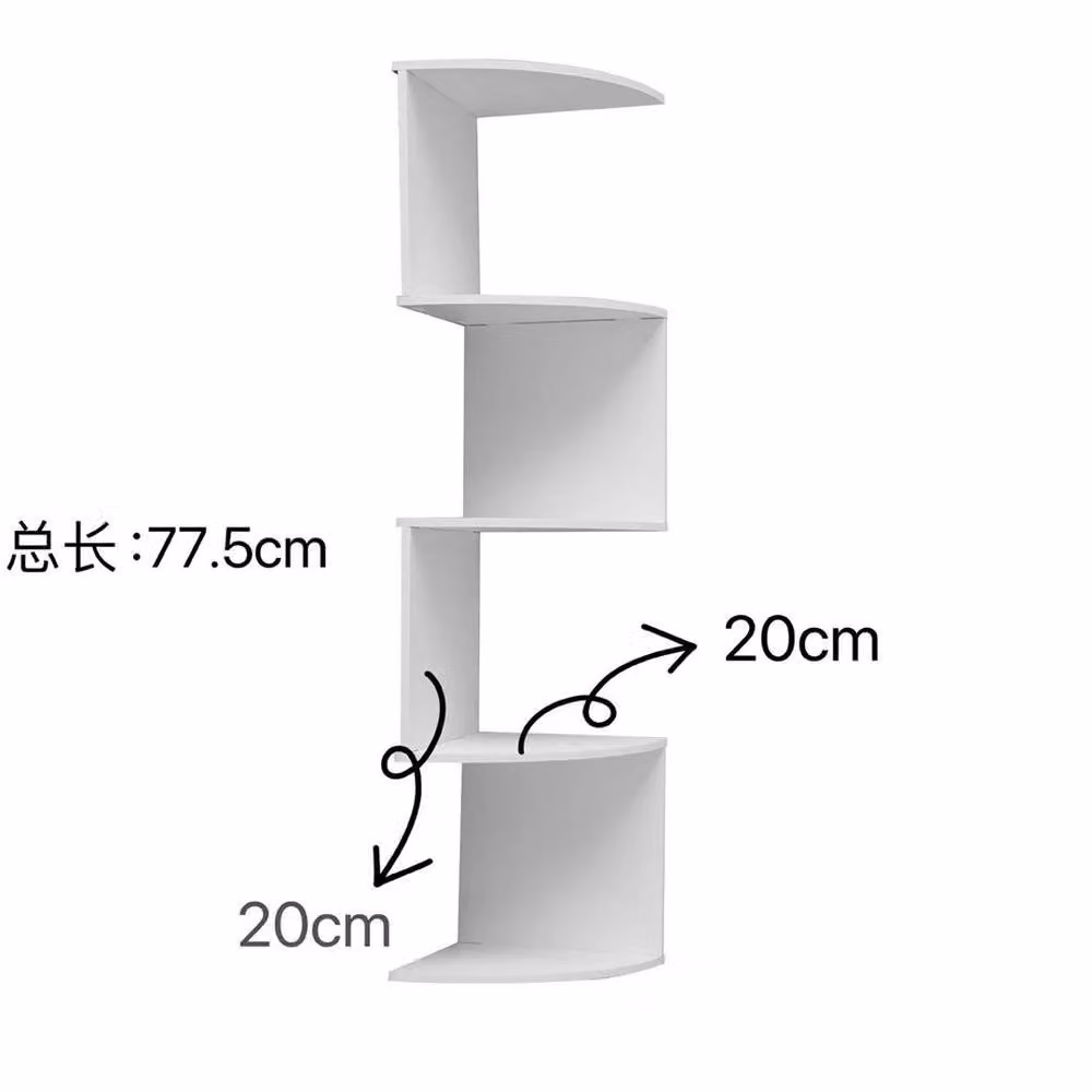 FLAVORA 5-Tier Spiral Storage Display Rack in White, W/D/H: 50 x 50 x 50 cm – 4