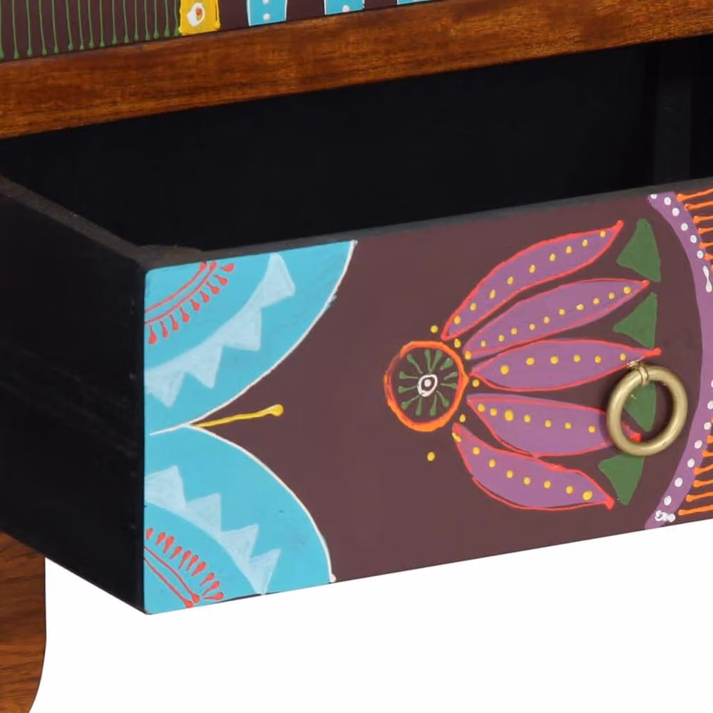 Berkfield Home Multicolour Acacia Wood Sideboard, W/D/H: 50 x 35 x 60 cm – 4