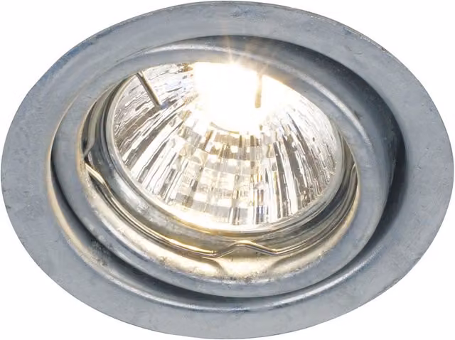Nordlux Tip Adjustable Outdoor Downlight in Silver Galvanised Steel with GU10 Socket and IP23 Rating