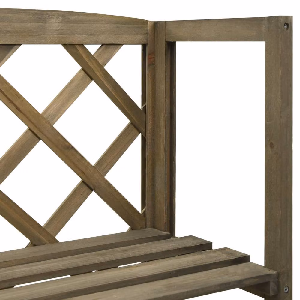 Berkfield Home Grey Wooden Trellis with Shelves, W/D/H: 55 x 30 x 140 cm – 2