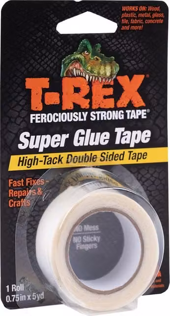 T Rex Double Sided Super Glue Tape, Transparent