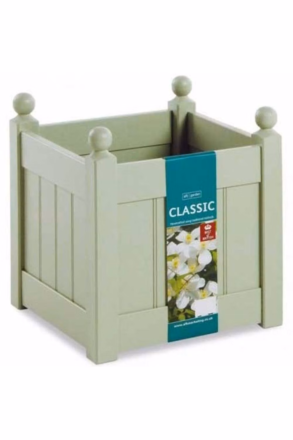 AFK Large Classic Painted Wooden Planter Tub in Heritage Sage Green – 3