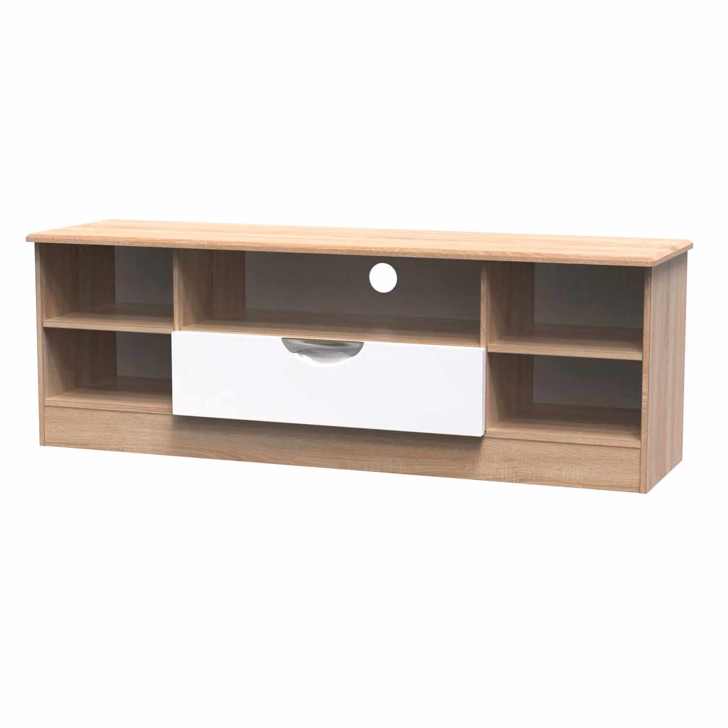 Ready Assembled 2 U Holborn Wide 1 Drawer TV and Media Unit in White – 2