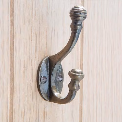 Hammer and Tongs Metal Ball End Hat and Coat Hook in Black or Gold – 3