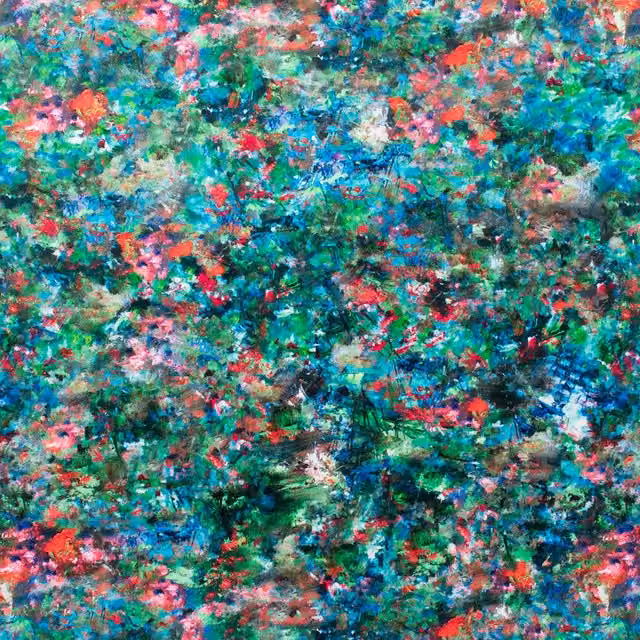Fibre Naturelle Renoir Velvet Fabric Cosmos Multicolour Floral Print