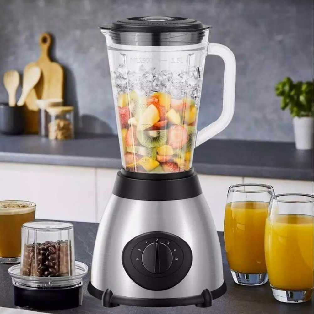 VOGREX 850W Silver Food Blender, Juicer, Mixer Grinder and Smoothie Maker with 1.5 l Capacity – 3