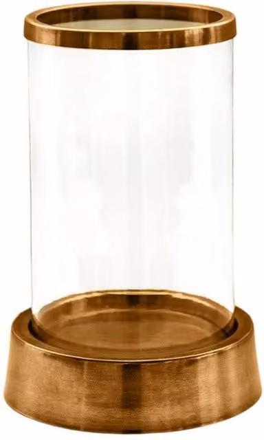 Lemon Pavilion Hampton Hurricane Lantern in Gold and Clear, W24 x D24 x H40 cm – 1