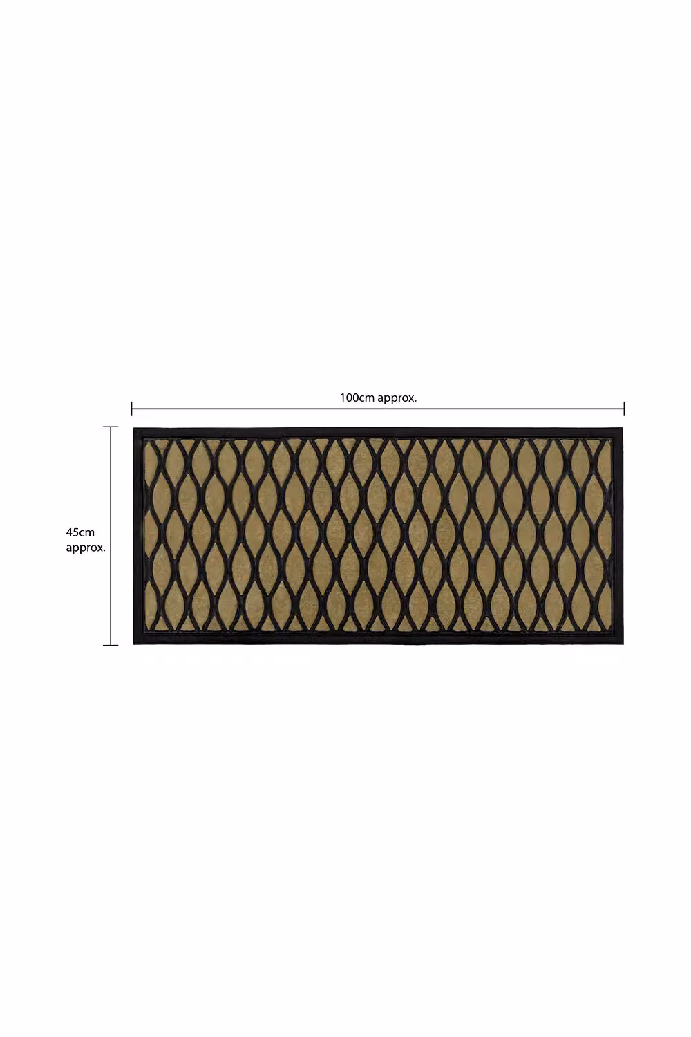 JVL Vienna Rubber Backed Scraper Doormat, Graphic Design, Beige/Sand/Brown, W: 45 cm, L: 100 cm – 5
