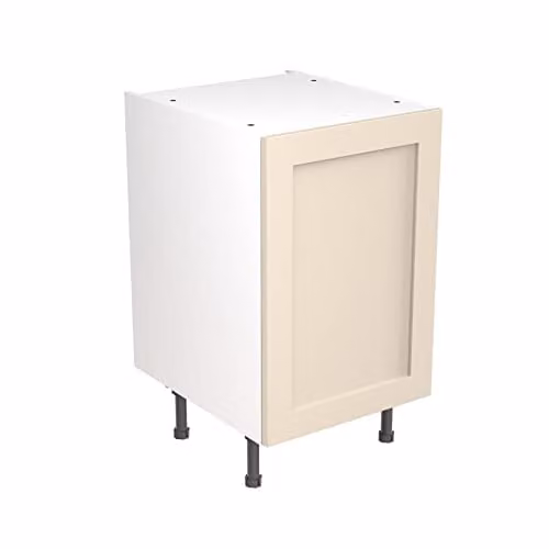 Kitchen Kit Shaker Door Flatpack Base Cabinet in Cashmere Matt, W/D/H: 50 x 50 x 87 cm