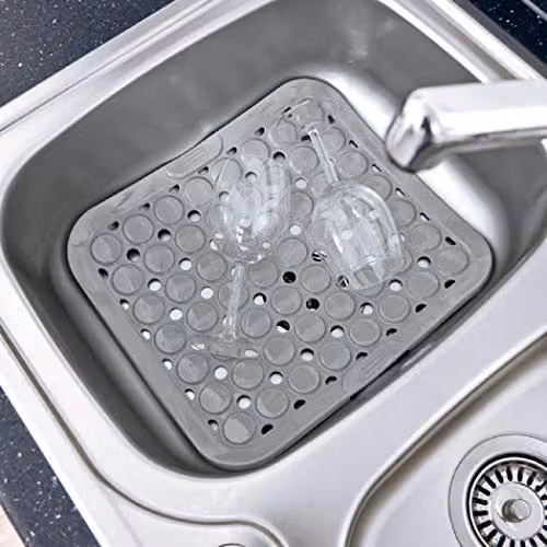 Addis Sink Liner Soft Cushion Protection Kitchen Mat, Light Grey, W: 35.5 cm, D: 30.5 cm, H: 0.33 cm – 2