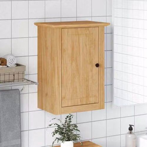 vidaXL BODO Modern Wall-Mounted Bathroom Cabinet, Brown, W: 44 cm, D: 30 cm, H: 60 cm – 2