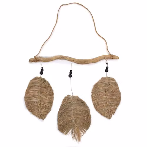 KDMD Raffa Leaves Three Piece Botanical Wall Art in Brown, 46 x 53 cm – 1