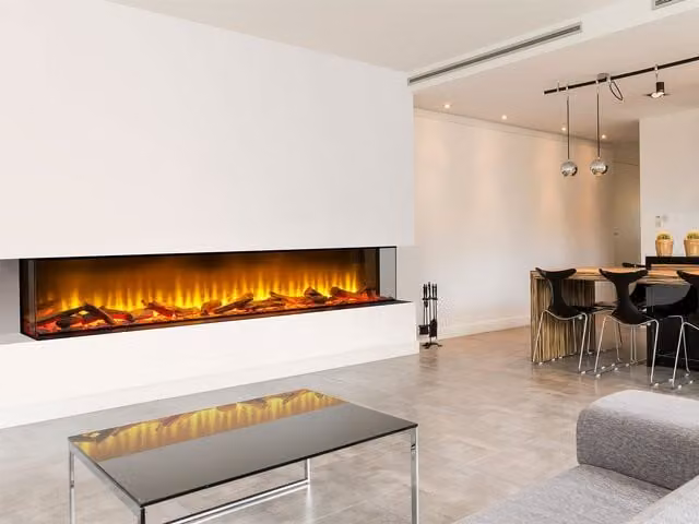 Acantha Aspire 200 Panoramic Media Wall Electric Fire in Black
