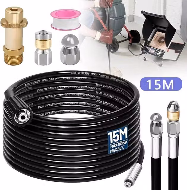 Flavora Black Anti-Kink Power Washer Hose Pipe, 100g