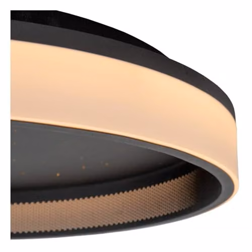 Lucide Estreja Dimmable LED Flush Ceiling Light, Black, Diameter: 40 cm – 4