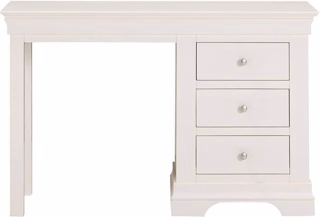 Seconique Bordeaux 3 Drawer Dressing Table in White