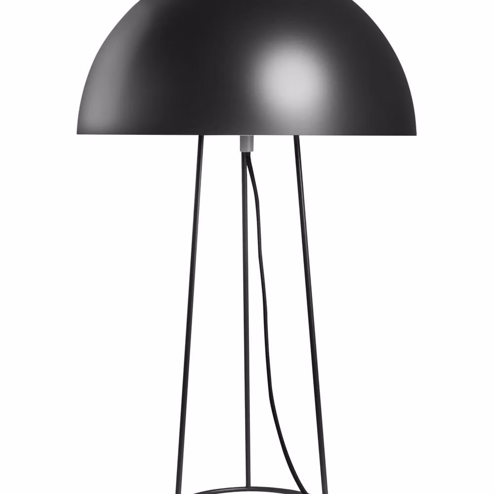 Wyld and Coco Black Metal Minimalist Two-Bulb Table Lamp – 2