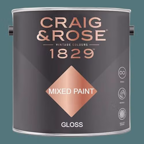 Craig & Rose 1829 Gloss Paint in French Turquoise, 2.5l
